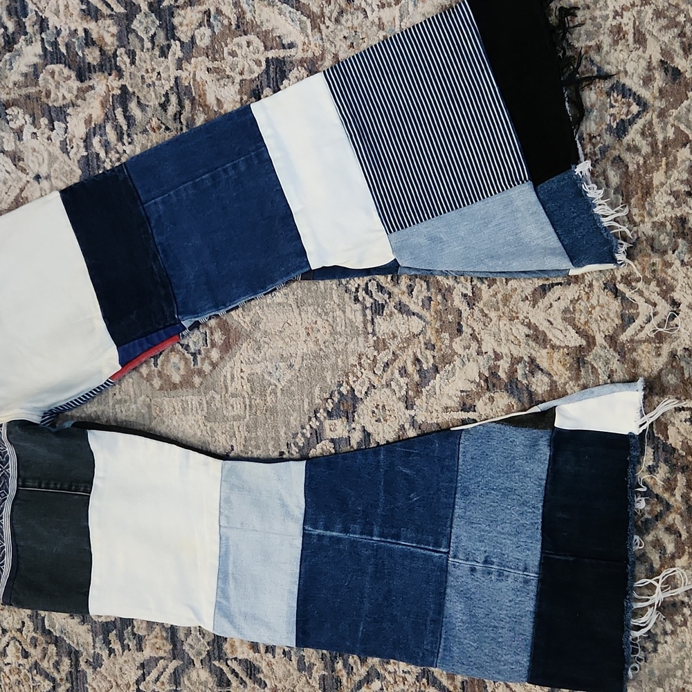 Patchwork Flare Jeans - image 4